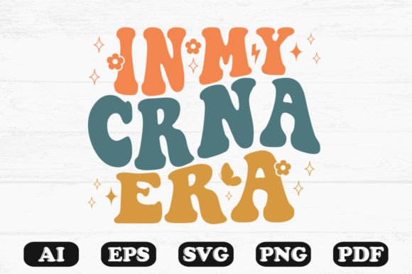 In My CRNA Era Retro Wavy Svg T-shirt