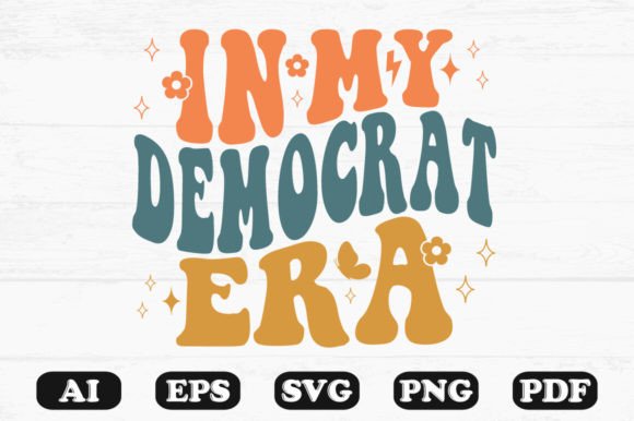 In My Democrat Era Retro Wavy Svg T-shir