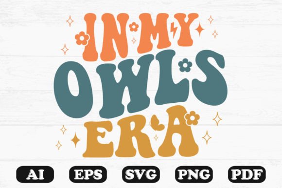 In My Owls Era Retro Wavy Svg T-shirt